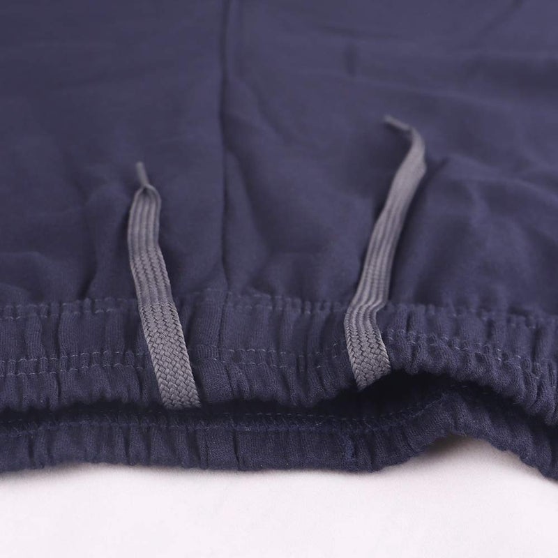 JEEING GEAR Men's Bodybuilding Workout Gym Shorts 5" Inseam Sports Cotton with Pocket Navy Blue Color Size M - Image 4
